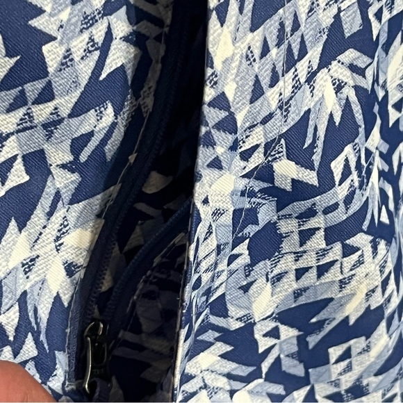 Kids Columbia Winter Hooded Ski Jacket White & Blue Geometric‎ Print Size Large - Picture 15 of 16